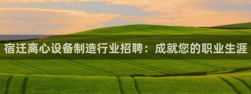 新城平台代理怎么样：宿迁离心设备制造行业招聘：成就